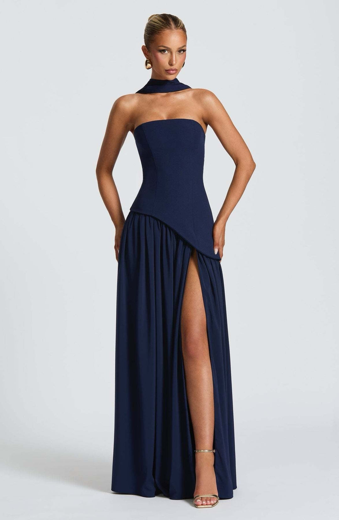 Robe longue élégante femme | Maxi fendue pour soirée