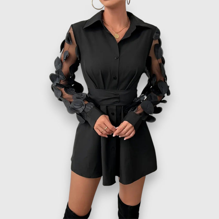 Robe chemise chic | Élégance sculptée pour vos soirées