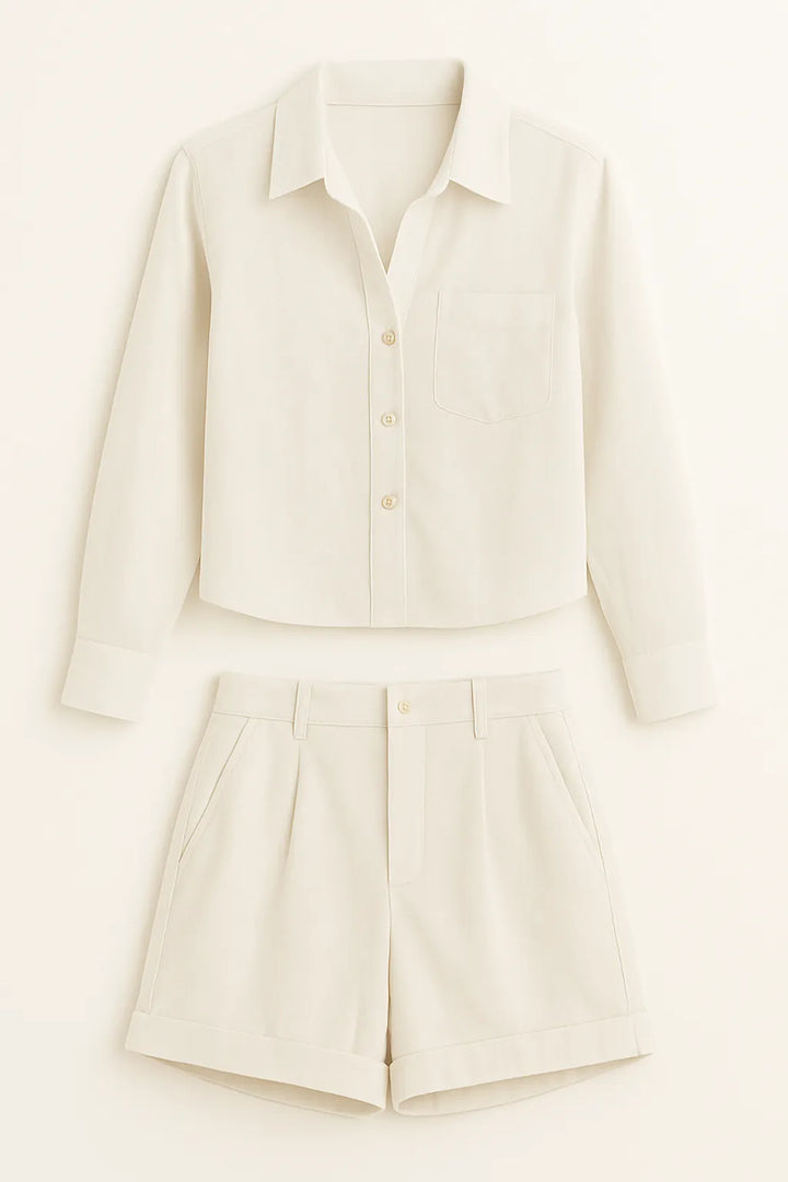 Ensemble chemise et short | Élégance décontractée pour l'été