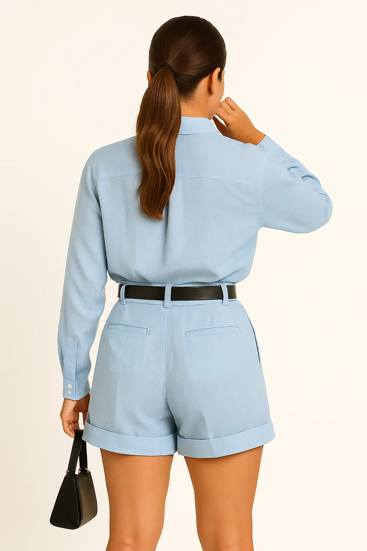 Ensemble chemise et short | Élégance décontractée pour l'été
