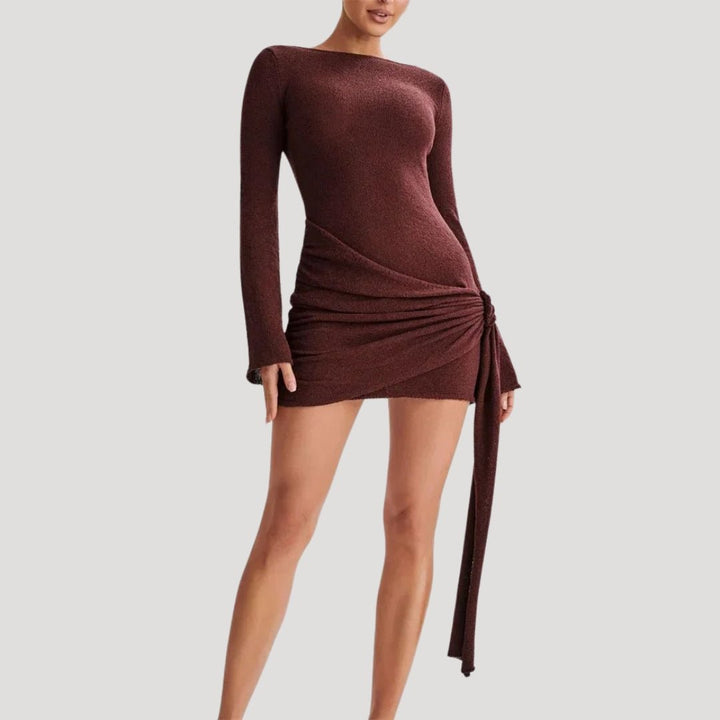 Robe courte manches longues | Chic soirée moderne