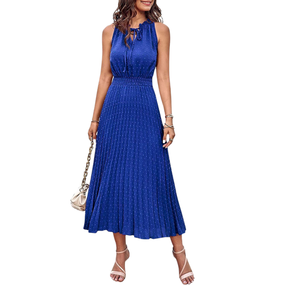 Robe plissée midi | Élégance légère pour la belle saison