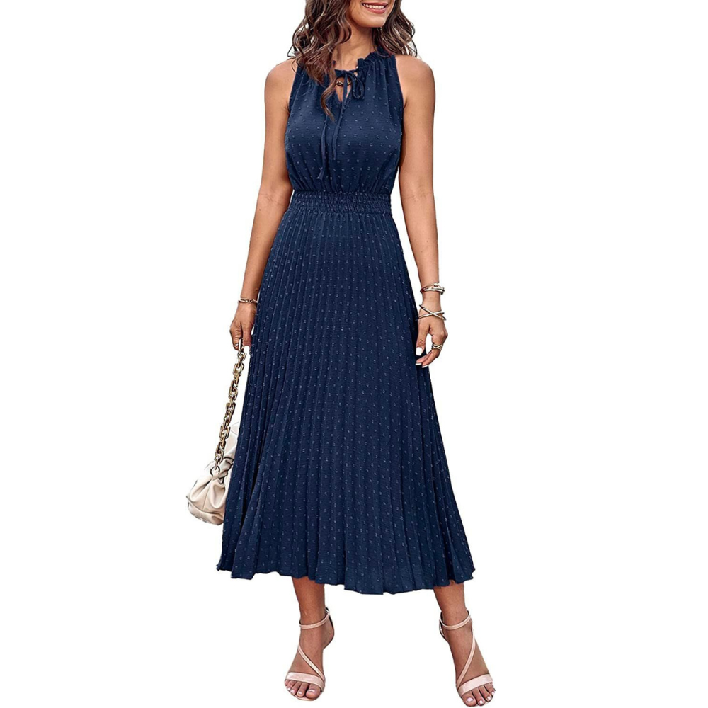 Robe plissée midi | Élégance légère pour la belle saison