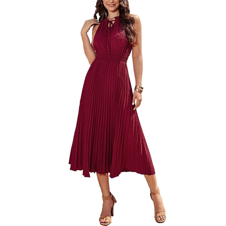 Robe plissée midi | Élégance légère pour la belle saison