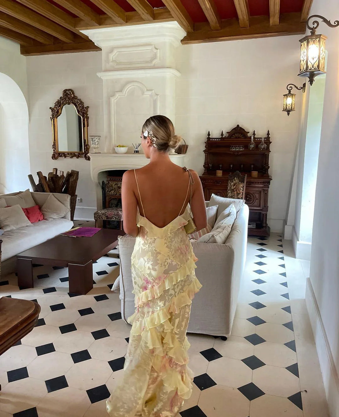 Robe maxi à volants | Élégance romantique pour les soirées d'été