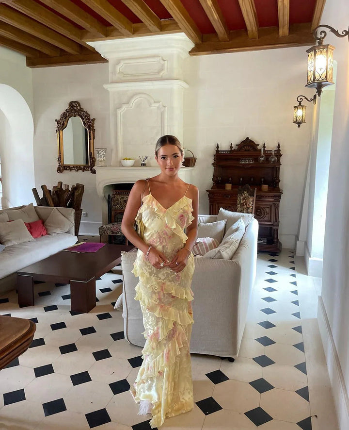 Robe maxi à volants | Élégance romantique pour les soirées d'été
