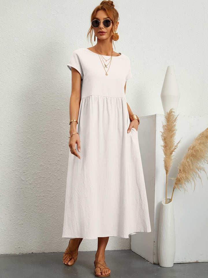 Robe midi ample à poches | Confort raffiné