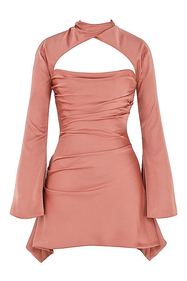 Robe courte femme | Élégance moderne manches longues