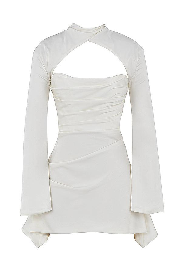 Robe courte femme | Élégance moderne manches longues