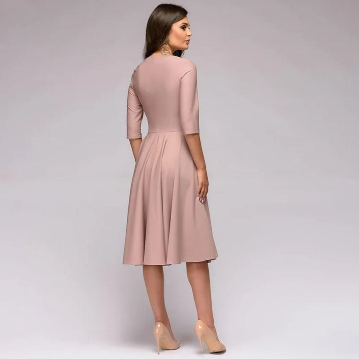 Robe élégante mi-longue | Idéale pour des événements habillés