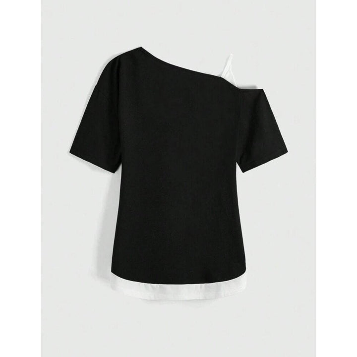 T-shirt asymétrique | Style graphique audacieux