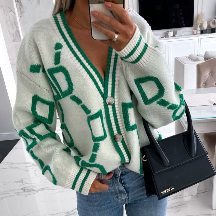 Cardigan géométrique | Douceur stylée