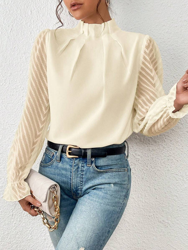 Blouse élégante plissée | Parfaite pour le bureau ou une sortie