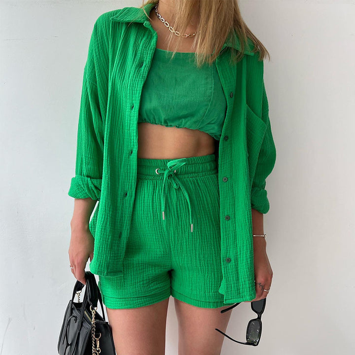Ensemble chemise longue et short | Confort et style pour les journées détendues