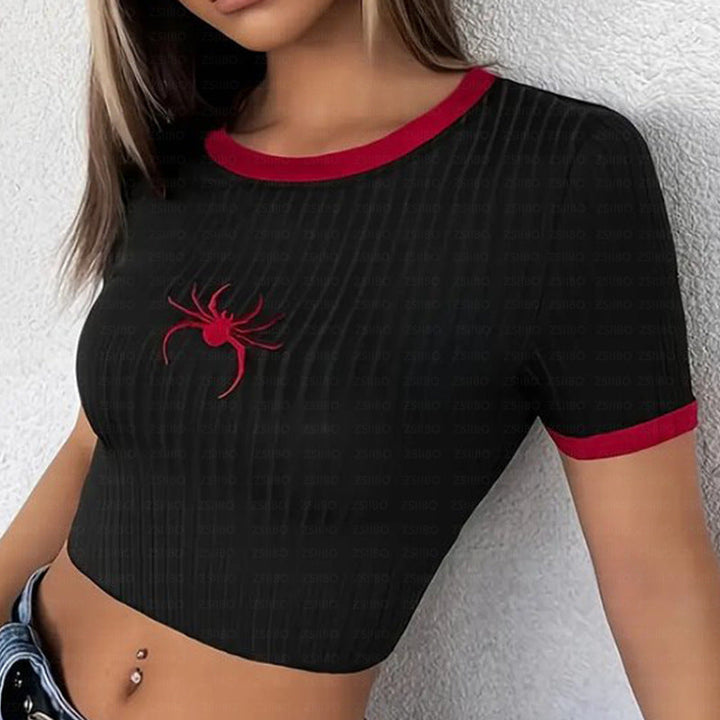 Top court à motif araignée | Look urbain tendance