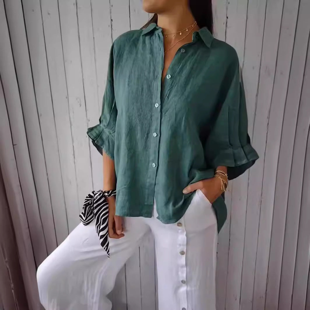 Chemise ample boutonnée | Élégance naturelle au quotidien