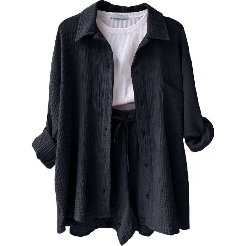 Ensemble chemise longue et short | Confort et style pour les journées détendues