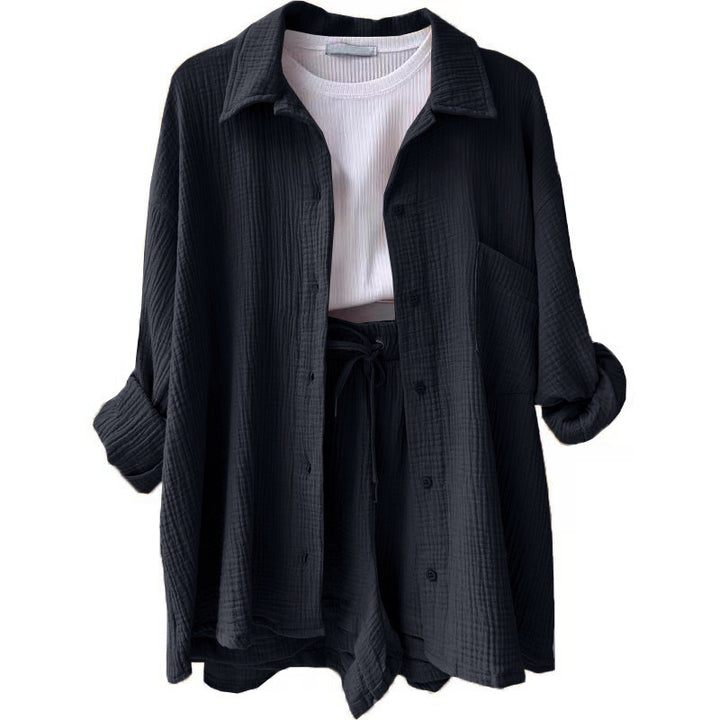 Ensemble chemise longue et short | Confort et style pour les journées détendues