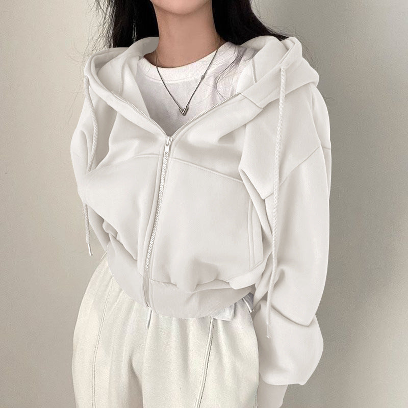Sweat zippé à capuche | Confort urbain oversize