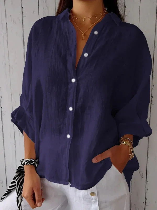 Chemise ample boutonnée | Élégance naturelle au quotidien