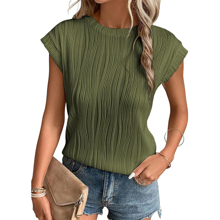 Blouse Plissée Élégante à Manches Courtes | Coupe Légère pour un Style au Quotidien