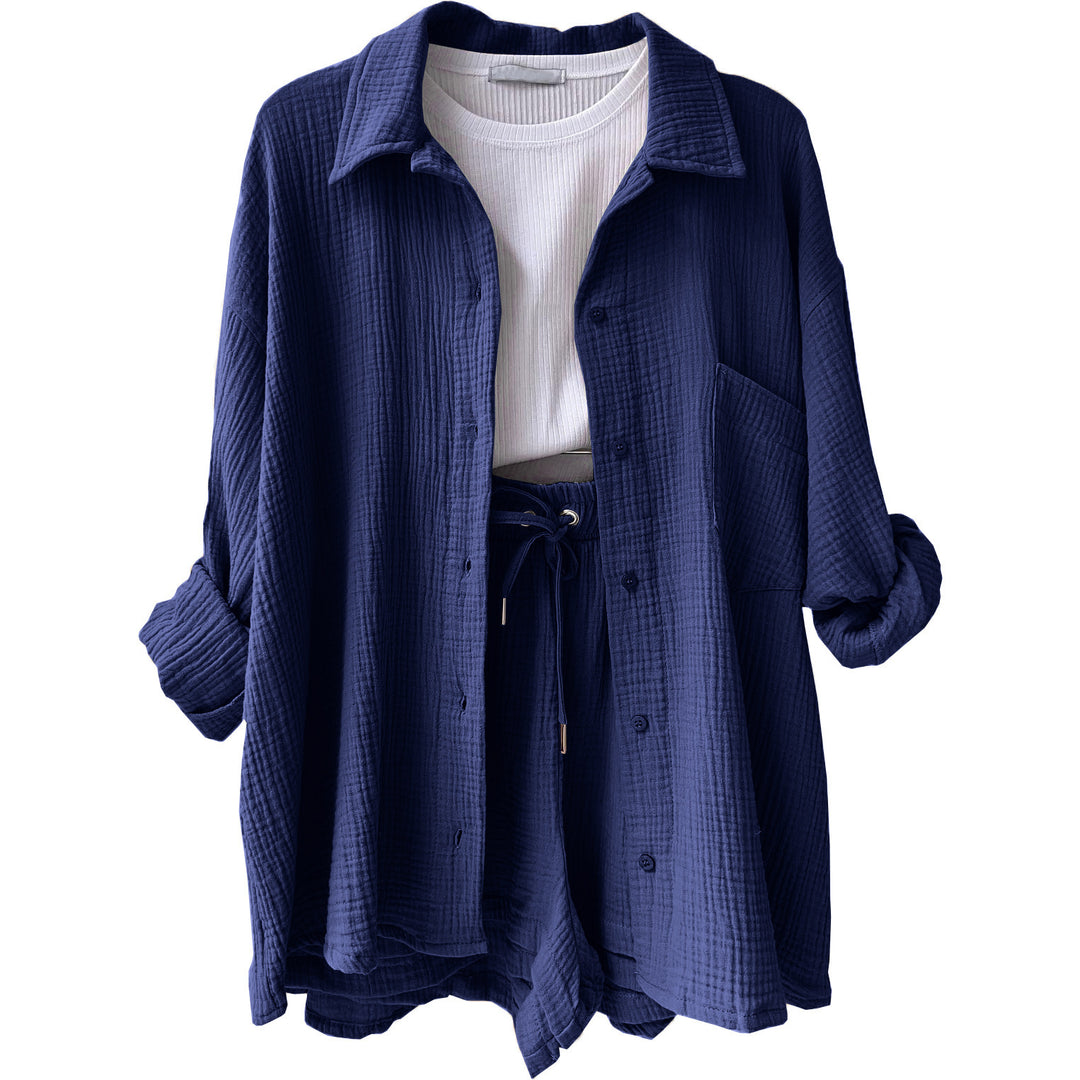 Ensemble chemise longue et short | Confort et style pour les journées détendues