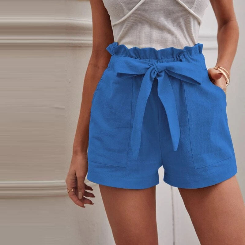 Short taille haute avec nœud | Confort et élégance estivale