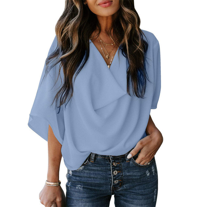 Blouse Élégante à Col Dégagé | Style Décontracté et Chic pour Tous les Jours