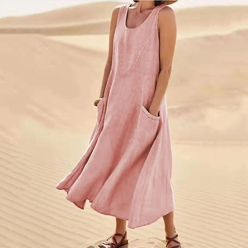 Robe longue sans manches | Liberté de mouvement et style estival