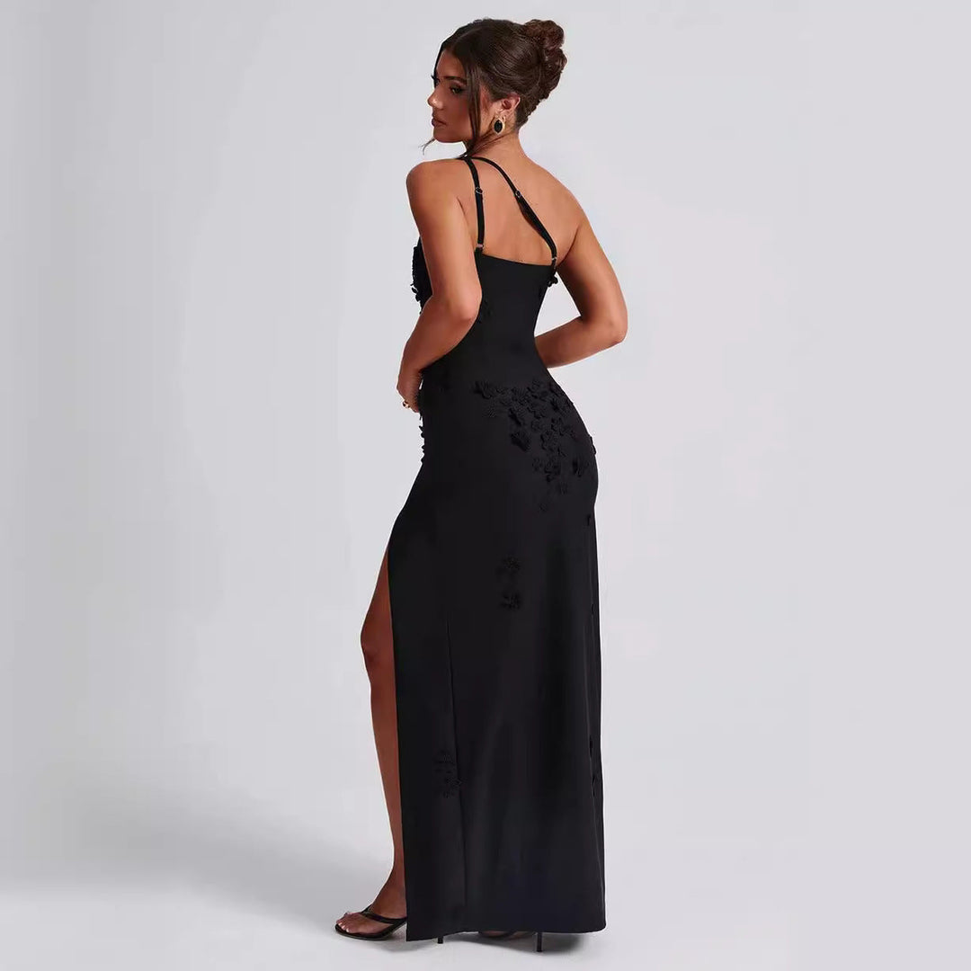 Robe une épaule fleurie | Élégance pour les occasions spéciales