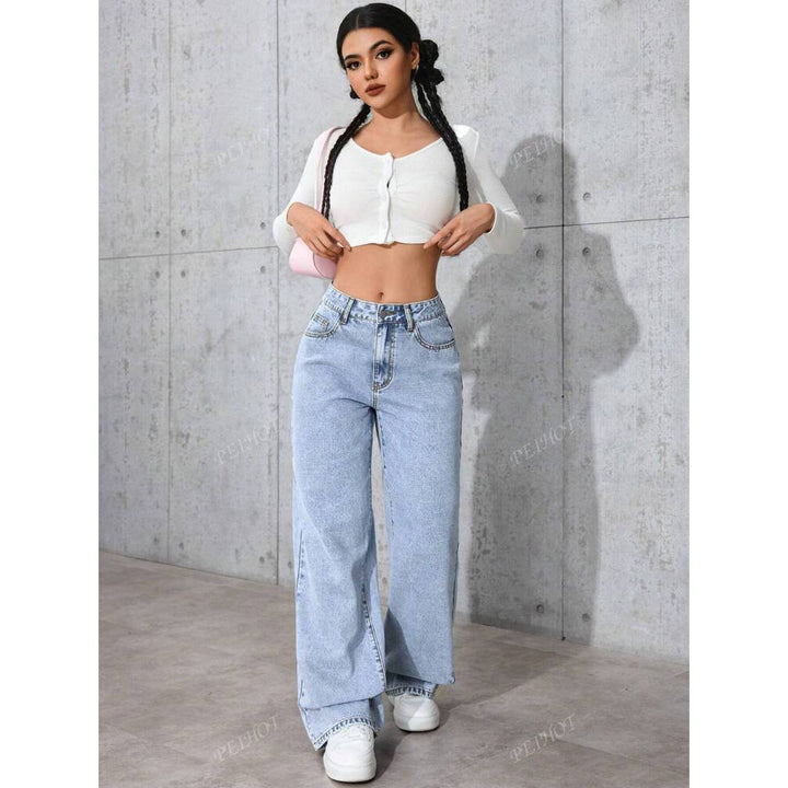 Pantalon large taille haute | Confort quotidien tendance
