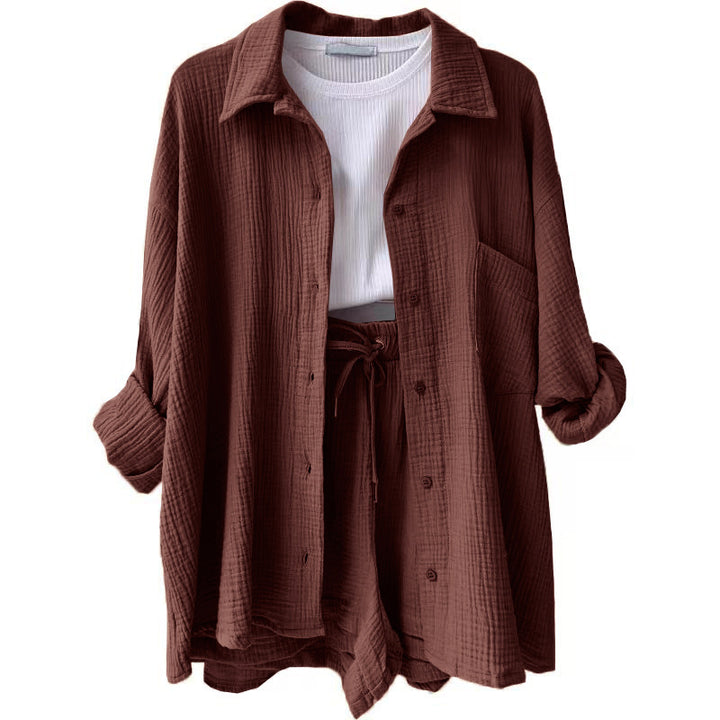 Ensemble chemise longue et short | Confort et style pour les journées détendues