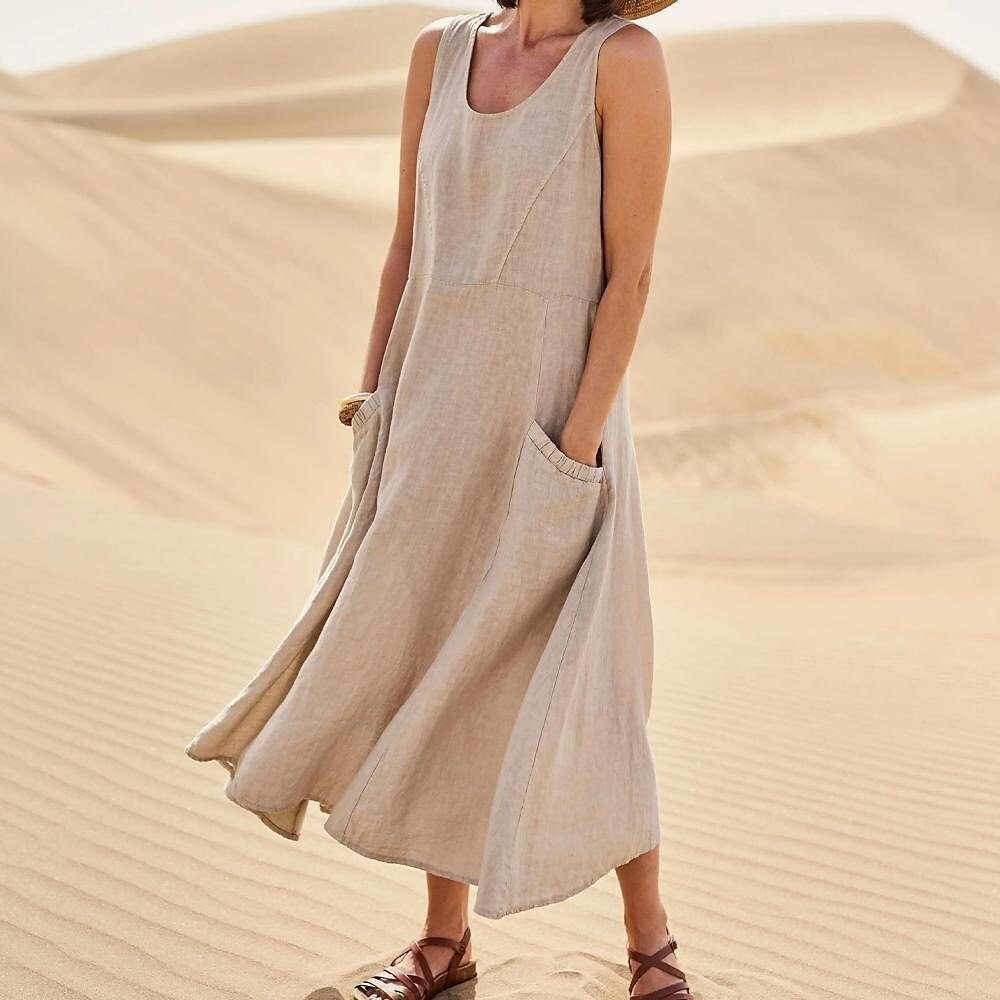 Robe longue sans manches | Liberté de mouvement et style estival