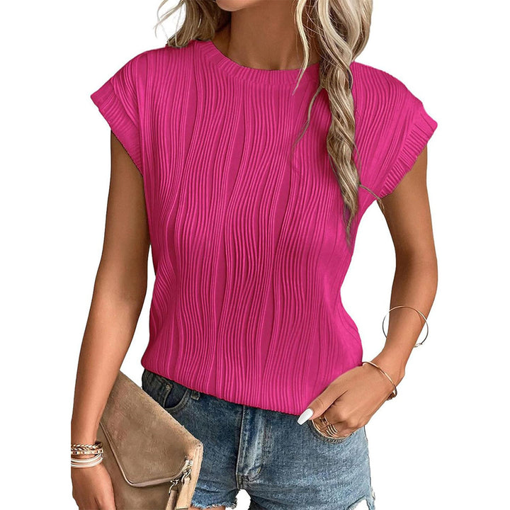 Blouse Plissée Élégante à Manches Courtes | Coupe Légère pour un Style au Quotidien