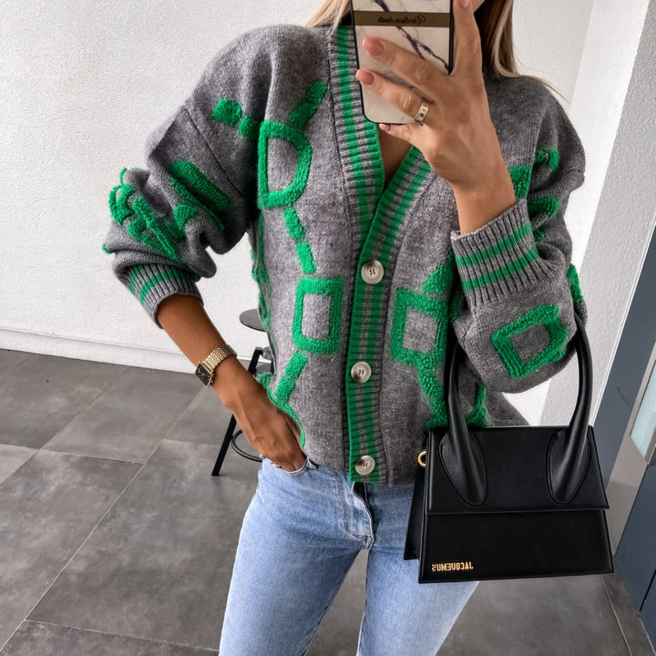 Cardigan géométrique | Douceur stylée