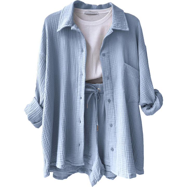 Ensemble chemise longue et short | Confort et style pour les journées détendues