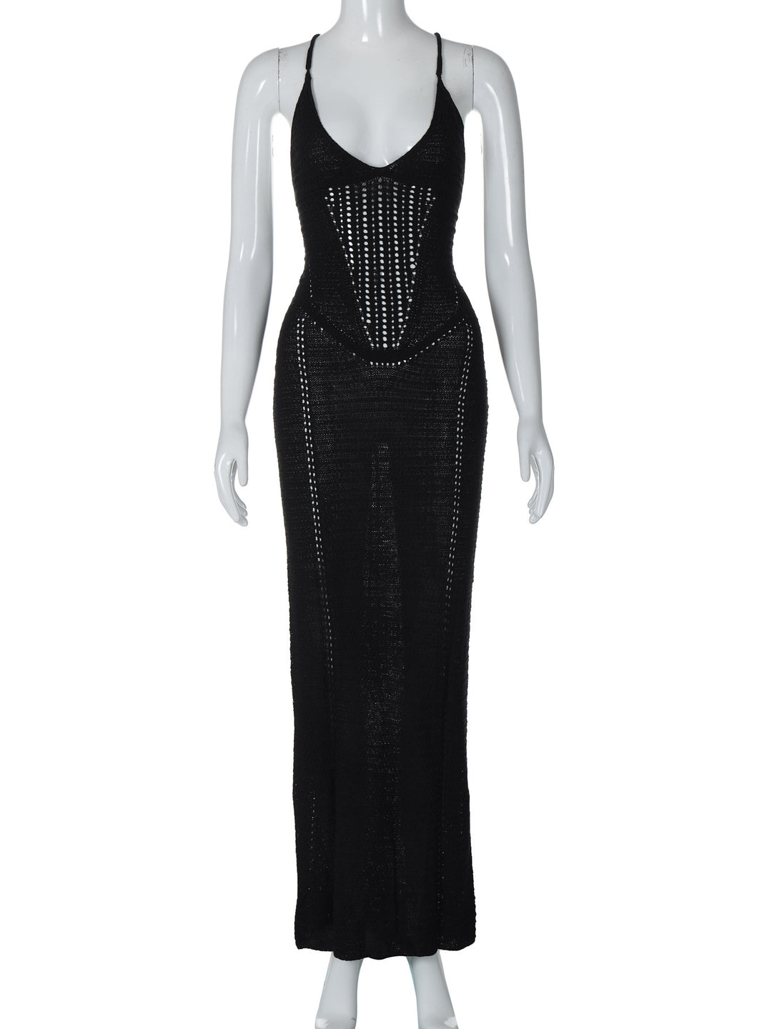 Robe longue crochetée moulante | Parfaite pour événements estivaux sophistiqués