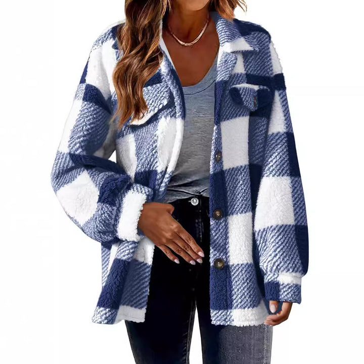 Veste à carreaux épaisse et boutonnée | Style cosy pour les journées fraîches