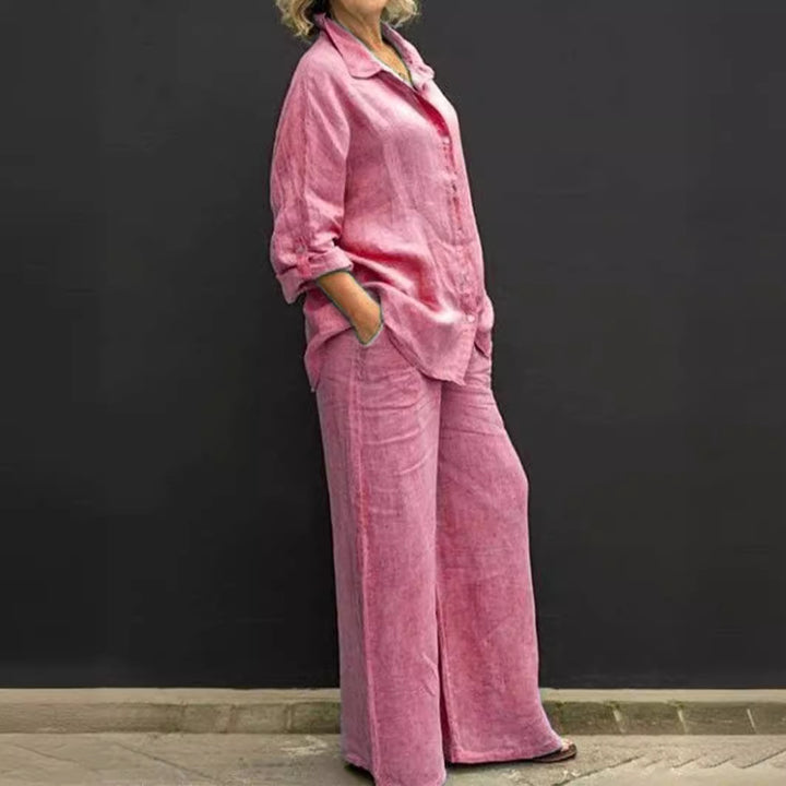 Ensemble chemise et pantalon ample | Élégance fluide pour un confort absolu