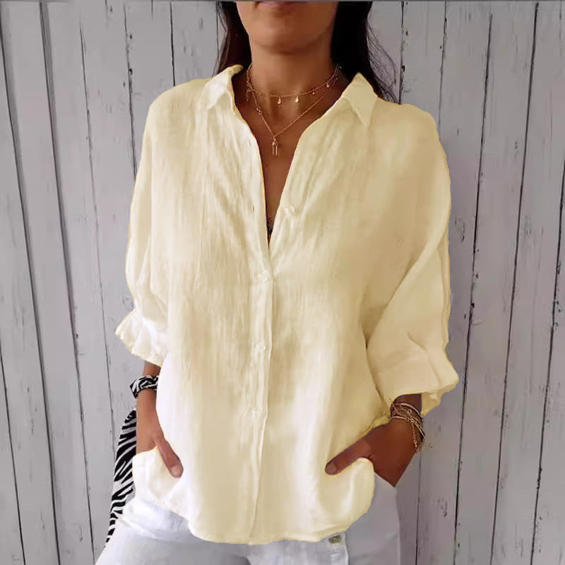 Chemise ample boutonnée | Élégance naturelle au quotidien