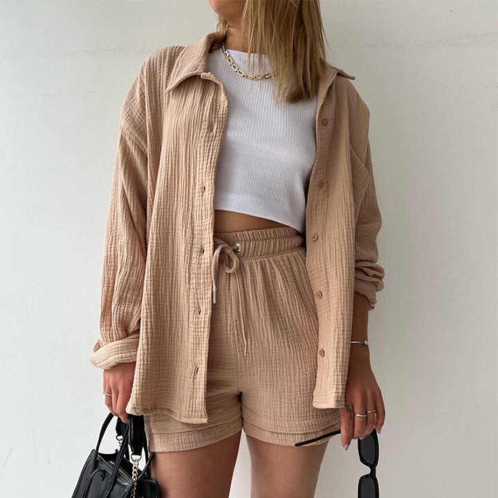 Ensemble chemise longue et short | Confort et style pour les journées détendues