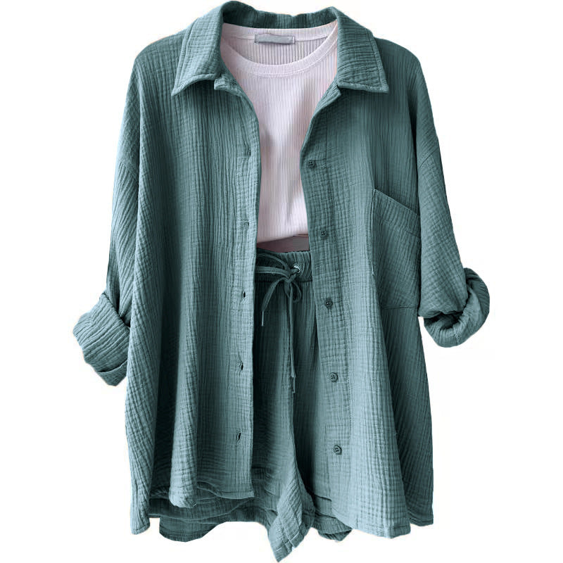 Ensemble chemise longue et short | Confort et style pour les journées détendues