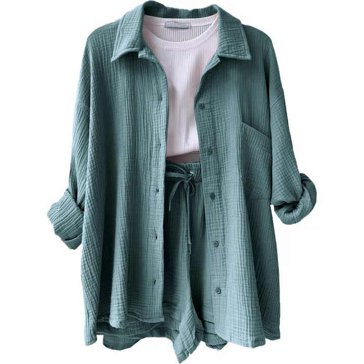 Ensemble chemise longue et short | Confort et style pour les journées détendues