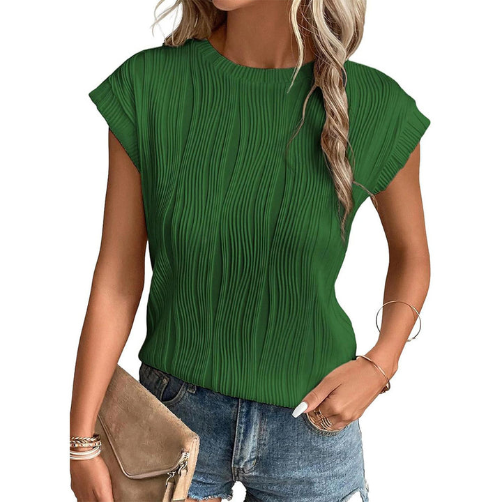 Blouse Plissée Élégante à Manches Courtes | Coupe Légère pour un Style au Quotidien