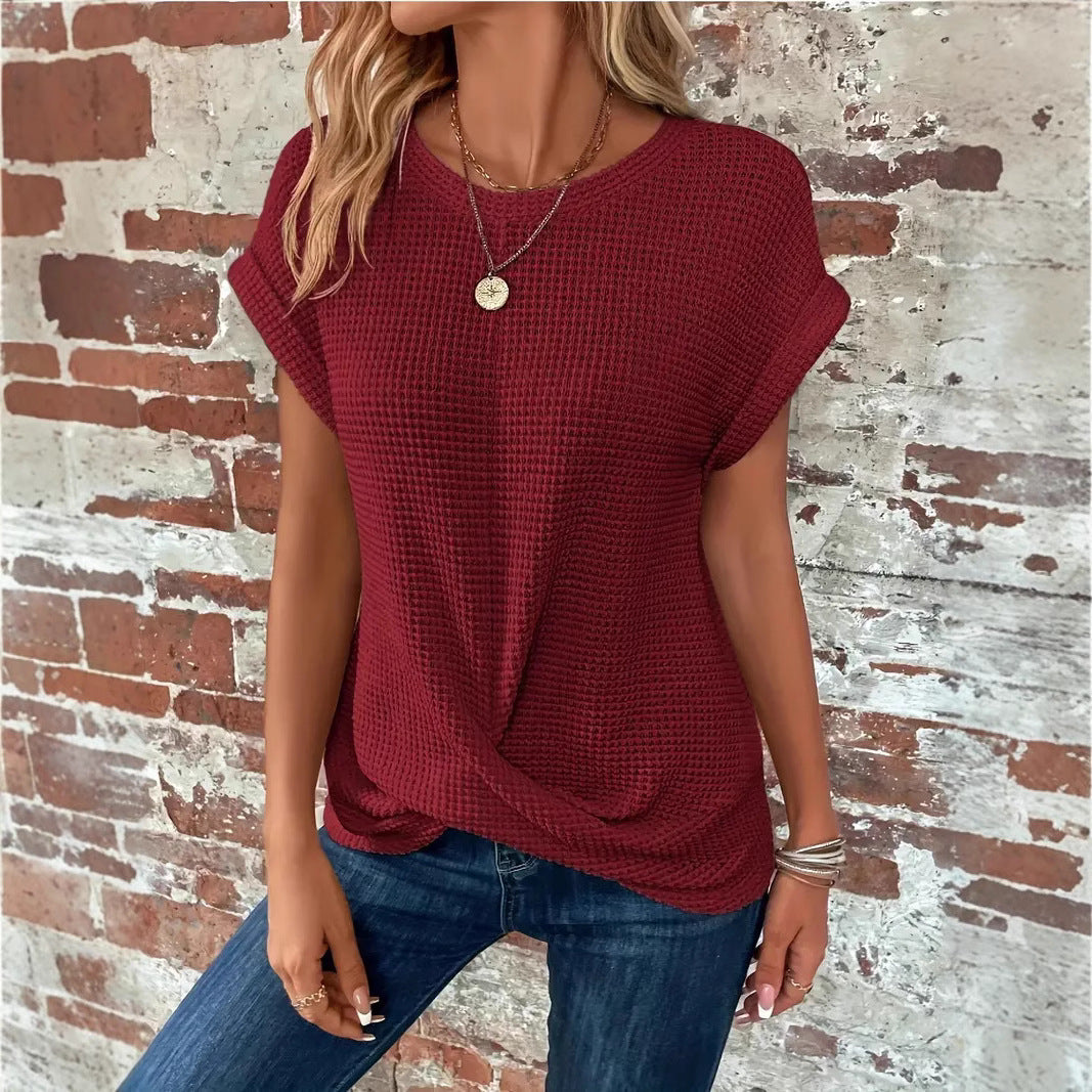 T-shirt texturé manches courtes | Style décontracté avec une touche d’élégance