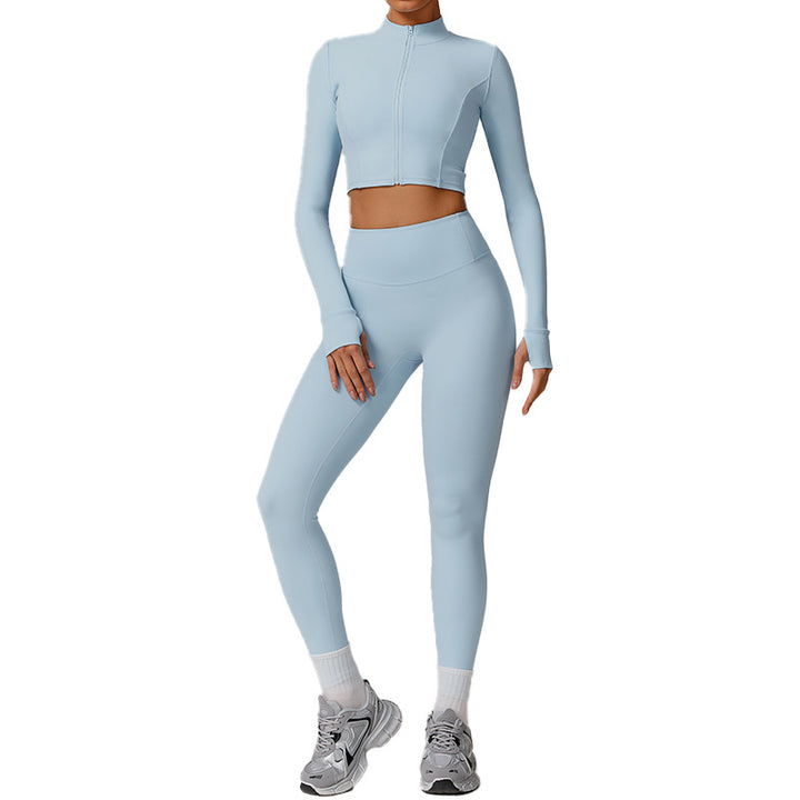 Veste manches longues, brassière & legging taille haute | Confort sculptant & look sportif