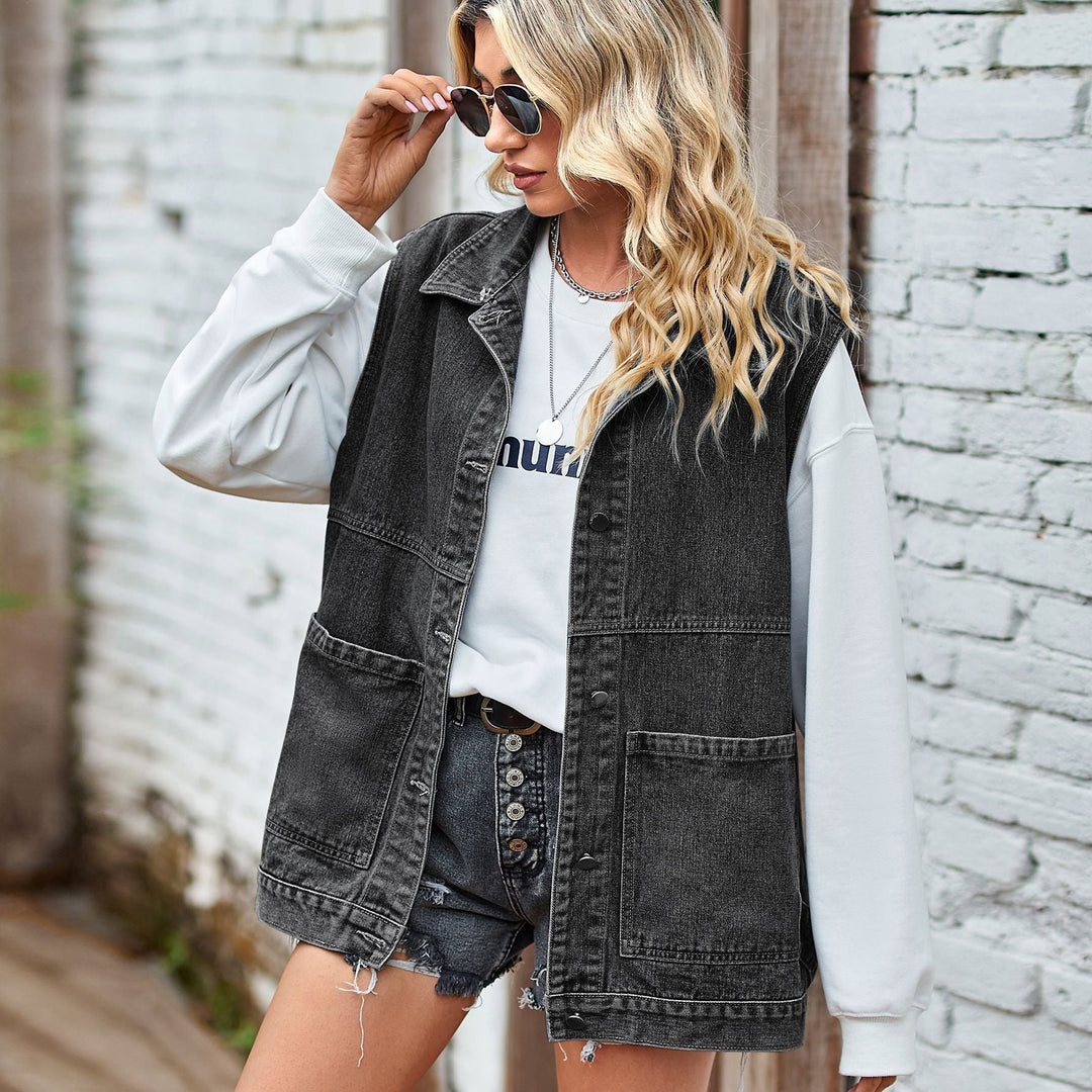 Gilet en jean oversize | Style décontracté et polyvalent