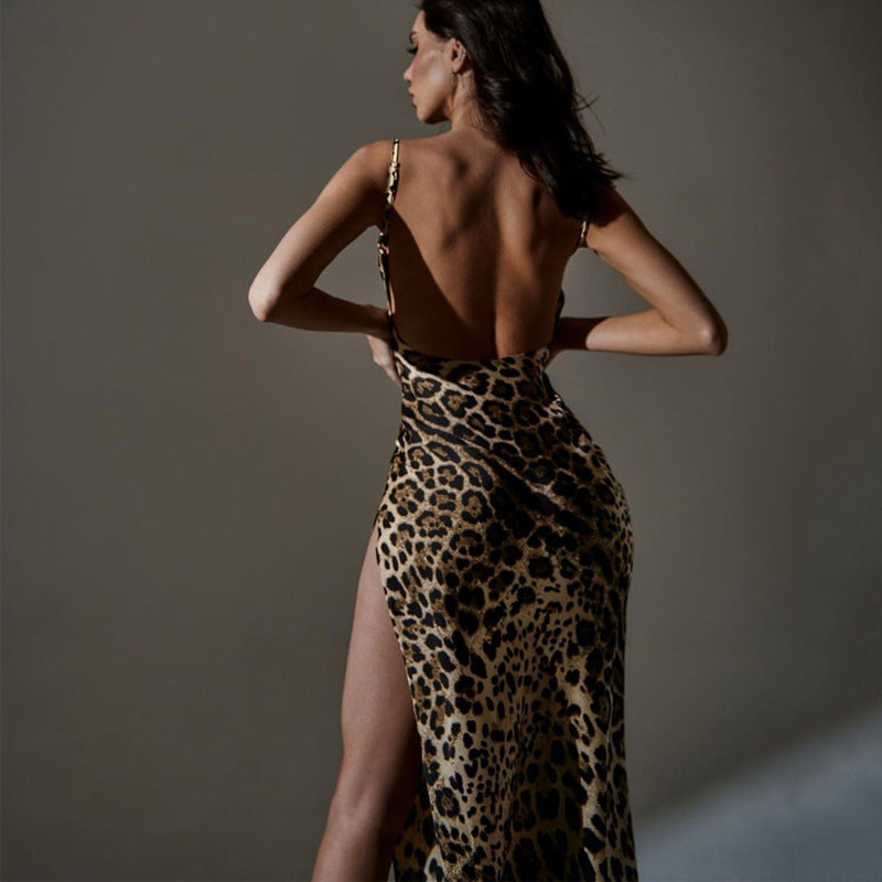 Robe longue imprimée | Élégance graphique de soirée