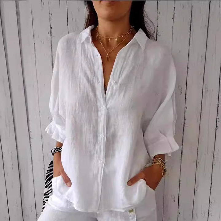 Chemise ample boutonnée | Élégance naturelle au quotidien