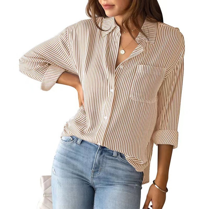 Chemise Rayée Décontractée | Élégance Quotidienne Sans Effort
